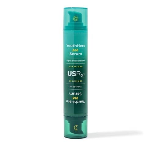 Urban Skin Rx YouthHero AMPM Serums 2-In-1 Dual-Formula Delivery Targets Sun Damage Discolorations, Fine Lines Wrinkles Visibly Firms Skin, Cruelty Free, All Skin Types 1.0 Fl Oz Total