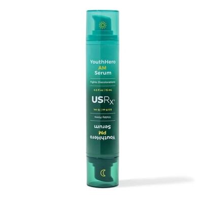 Urban Skin Rx YouthHero AMPM Serums 2-In-1 Dual-Formula Delivery Targets Sun Damage Discolorations, Fine Lines Wrinkles Visibly Firms Skin, Cruelty Free, All Skin Types 1.0 Fl Oz Total