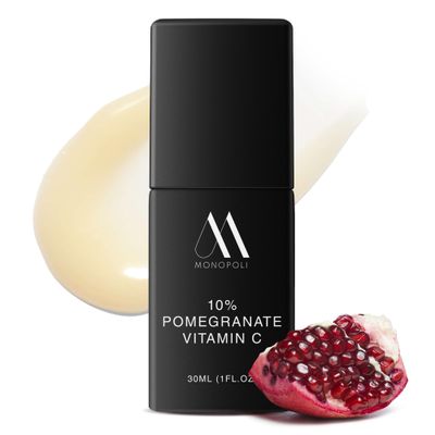 Monopoli Skin Pomegranate 10 Vitamin C Facial Serum Boost Skin Hydration Vitality Fermented Pomegranate for Deep Penetration Great for Women and Teens Single 30ml