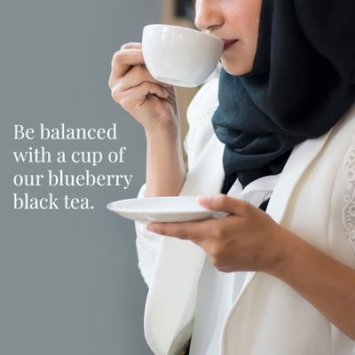 The Republic of Tea Wild Blueberry Tea, 2.8 oz Tin 50 Tea Bags, Gourmet Black Tea Caffeinated
