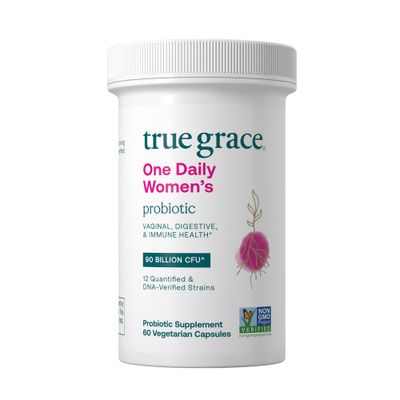 True Grace One Daily Women s Probiotic - 60 Vegetarian Capsules - 90 Billion CFU - Digestive, Vaginal Immune Health - Gluten Soy Free - 60 Servings