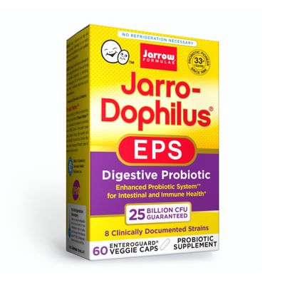 Jarrow Formulas Jarro-Dophilus EPS Higher Potency - 25 Billion Organisms Per Serving - 60 Veggie Caps - Multi-Strain Probiotic - Intestinal Immune Health - 60 Servings