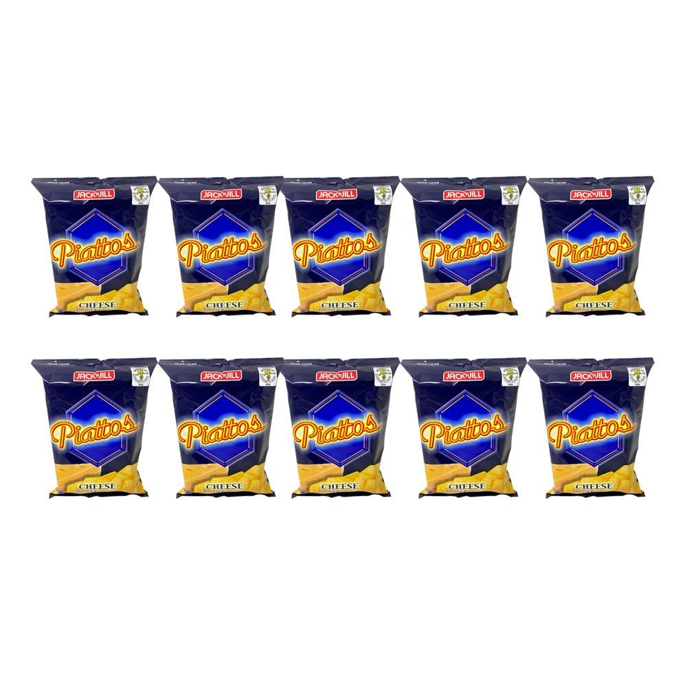 Jack N Jill Piattos Cheese Flavored Potato Chips Pack of Ten 3 Oz a Pack
