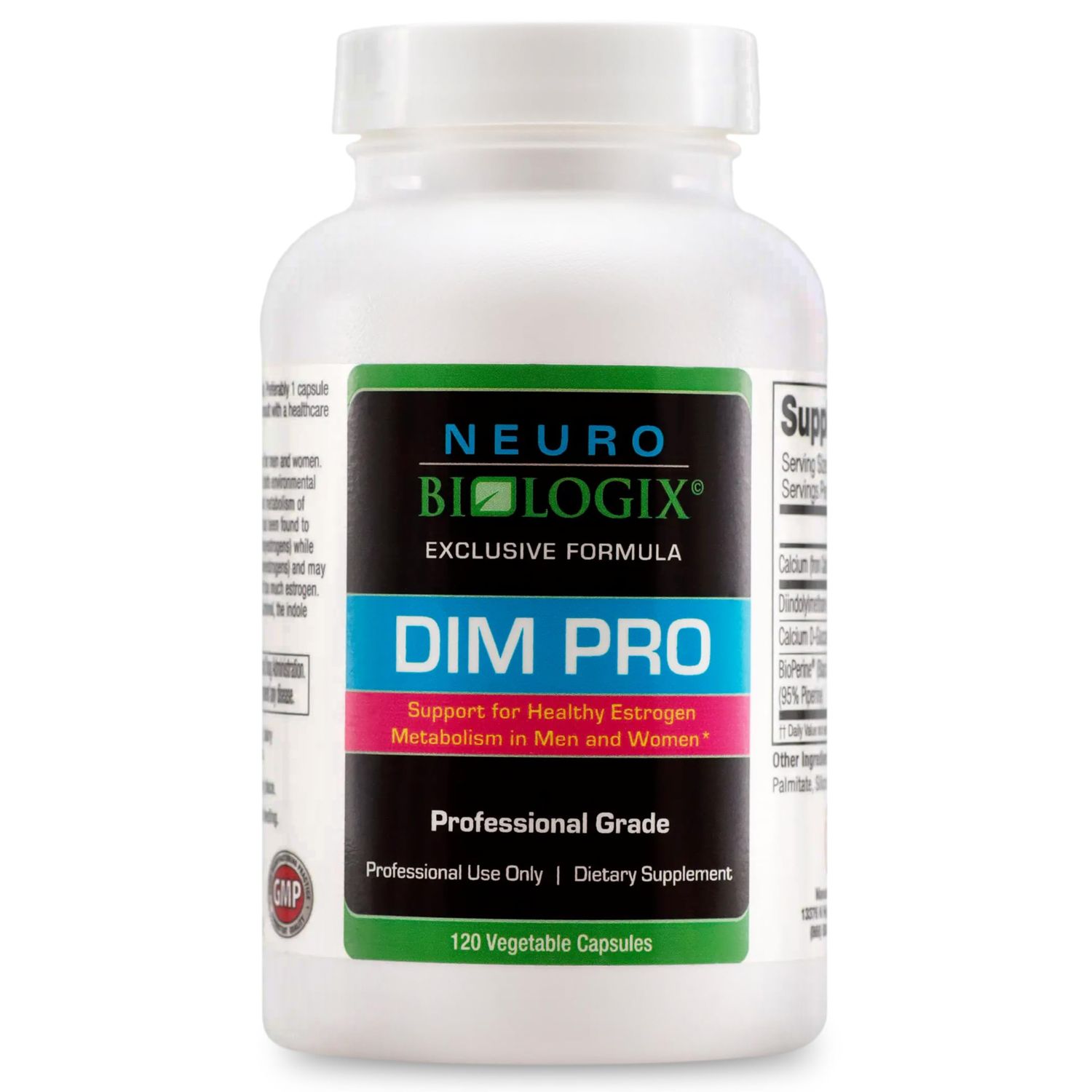 DIM Pro for Optimal Estrogen Metabolism Support - Promotes Balanced Estrogen Levels for Men Women - Contains DIM, Calcium D-Glucarate, Bioperine for Hormone Balance Nutrient Absorption Support