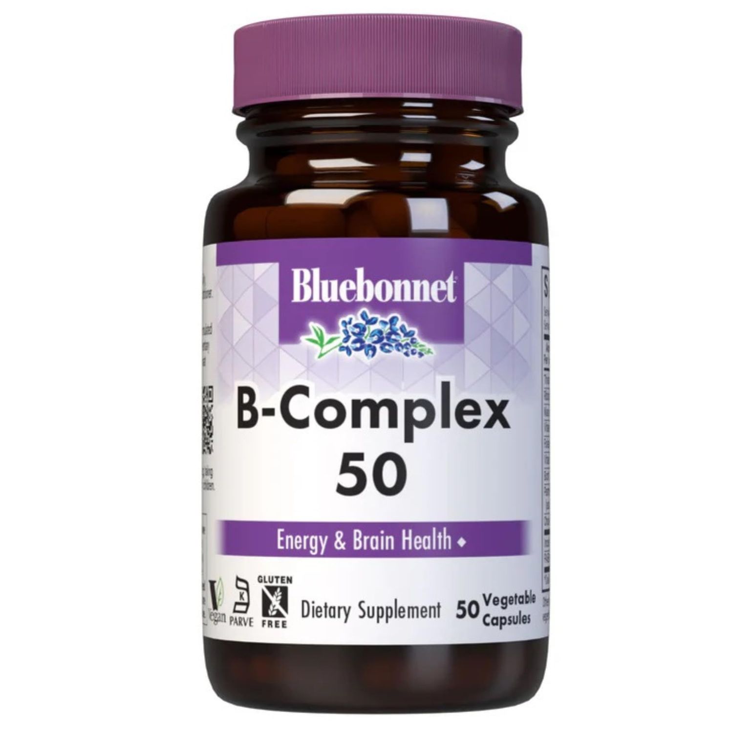 Bluebonnet Nutrition B Complex 50 Vegetable Capsules, 100 Count