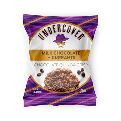 Undercover Chocolate Quinoa Crisps - Milk Chocolate Currants 70-Count, Individually Wrapped Crisps Gluten Free, Nut-Free, Allergen Friendly, Kosher