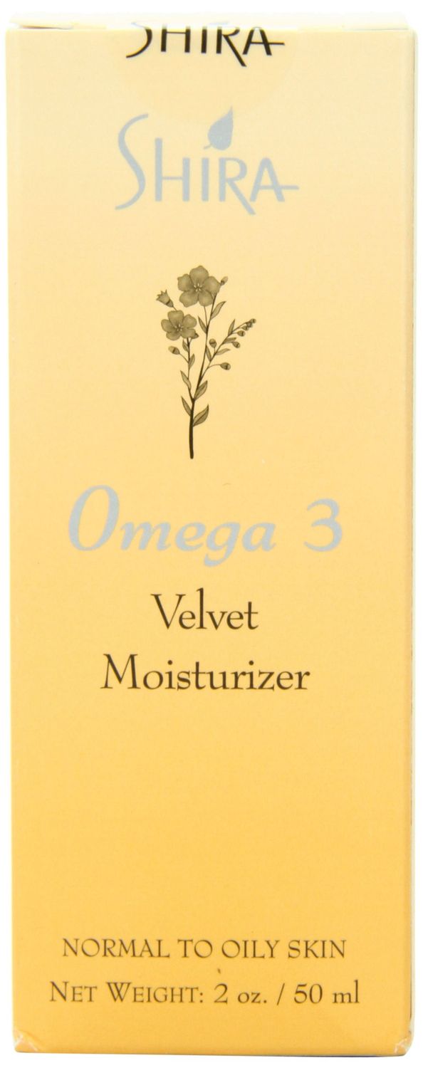 Shira Omega 3 Velvet Moisturizer - Anti-Aging Hydrating Face Cream with Omega-3 for Deep Nourishment, Dry Sensitive Skin Care, Soothing Rejuvenating Daily Moisturizer for Women (2 oz)
