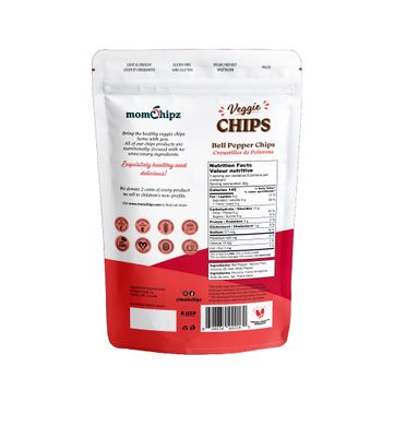 MomChipz Bell Pepper Chips No Sugar Added Pack of 2 85 Gram each