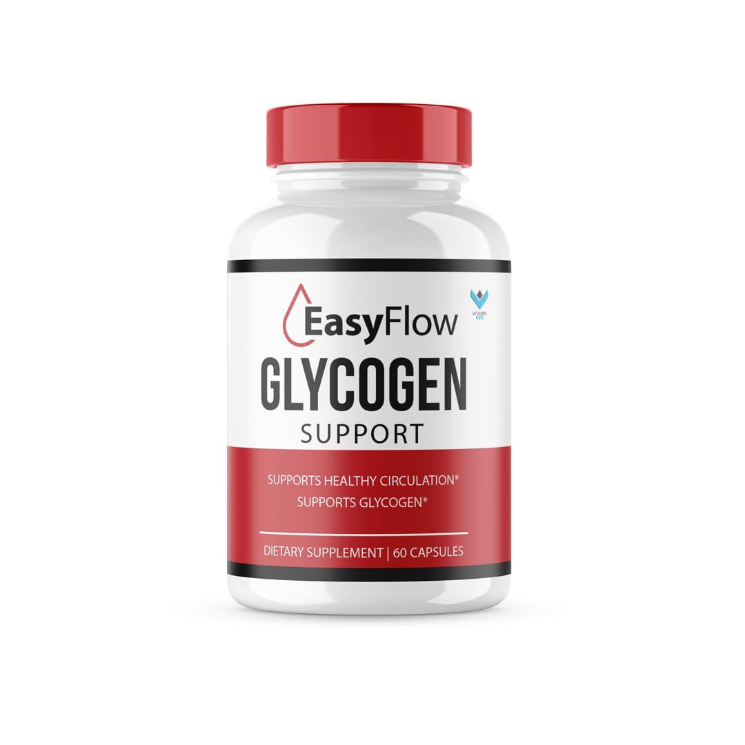 Easy Flow Glycogen Support EasyFlow Glyco Pills, Easy Flow Maximum Strength Glycogen Health and Blood Support Supplement, EasyFlow Advanced Glyco Optimizer Official Formula - 60 Capsules