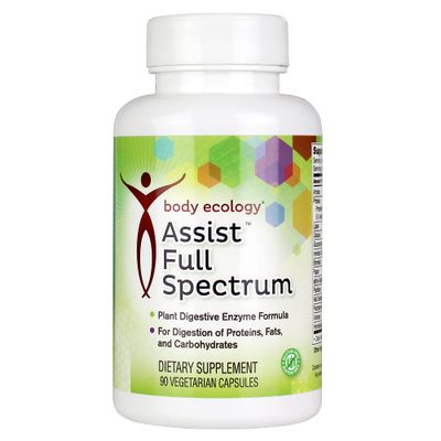 Body Ecology Assist Full Spectrum Enzymes Plant Digestive Enzyme Supplement Healthy Digestion and Absorbs Nutrients 90 Vegetarian Count