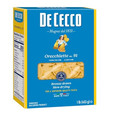De Cecco Orecchiette No. 91 Pasta 16 Oz. Box