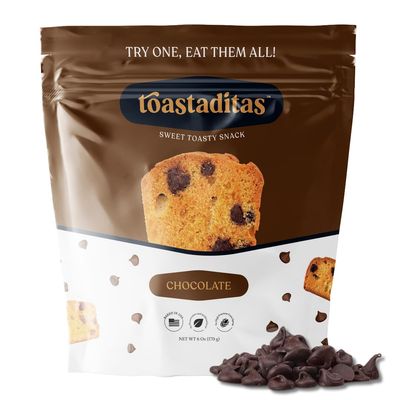 Toastaditas Chocolate Chips Toasted Cookies, 11g of Protein, Natural Ingredients, No Artificial Flavors, Healthy Snacks for kids and adults (3-Pack, Chocolate Chips)