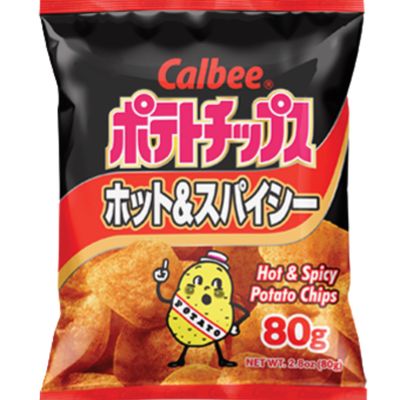 Calbee Potato Chips 80g (Hot Spicy, 1 Pack)