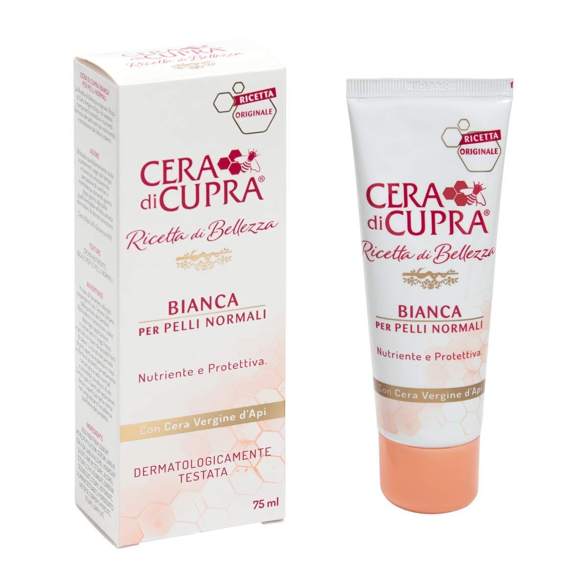 Cera di Cupra &quot;Bianca per Pelli Normali&quot; Cream for Normal Skin, Anti-age Formula - 2.5 Fluid Ounces (75ml) Tube [ Italian Import ]