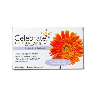 Celebrate Vitamins Balance Probiotic Prebiotic - Post Bariatric Surgery Daily Supplement for Women Men, 28.5 Billion CFU - Supports Digestive Immune Health, Gluten Free (30 Capsules)