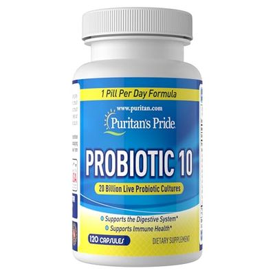 Probiotic 10 with Vitamin D to support immune function 120 count by Puritan&#39;s Pride