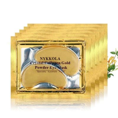 NYKKOLA 20 Pairs Gold Eye Mask Powder Crystal Gel Collagen Eye Pads For Anti-Aging Moisturizing Reducing Dark Circles, Puffiness, Wrinkles