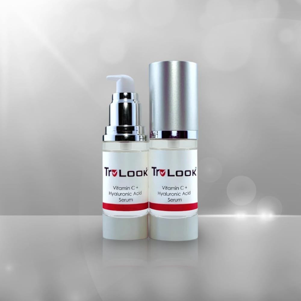 TruLook Vitamin C hyaluronic Acid Serum, Anti Aging, Anti Wrinkle, Improves Dark Spots, Tone, Fine Lines Made is USA