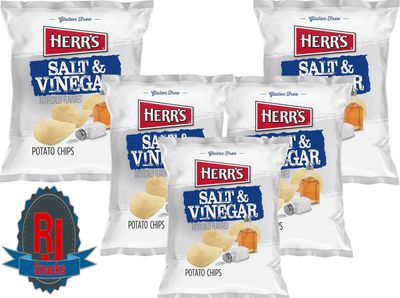 Herrs Salt and Vinegar Potato Chips, 7.0 Oz (Curated by RJ Snacks Value Pack) (Pack Of 1)