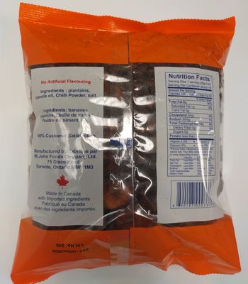 MR. JOHN'S Spicy Ripe Plantain Chips 400g14.10 oz Pack of 1 No Artificial Flavoring