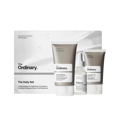 The Ordinary The Daily Set, Daily Skincare Routine with Squalane Cleanser, Hyaluronic Acid 2 B5, and Natural Moisturizing Factors HA Skin Care Set