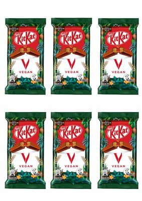 6 Pack of Kitkat Vegan Plant based chocolate candy bar 41,5 gr Dairy Free Bars, Healthy Chocolate