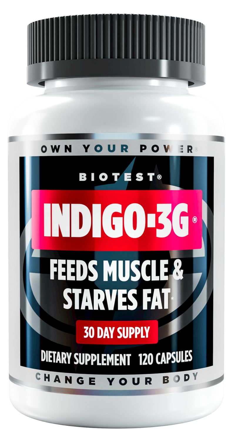 Biotest Indigo-3G - Feeds Muscle, Starves Fat with Cyanidin 3-Glucoside (C3G) for Metabolic Health - 30-Day Supply, 120 Capsules
