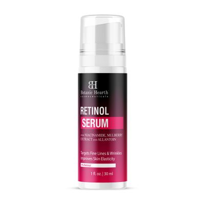 Botanic Hearth 1 Retinol Serum for Face with Niacinamide, Allantoin Mulberry Extracts Pore Refining Brightening Face Serum for Wrinkles, Anti Aging For All Skin Types 1 fl oz