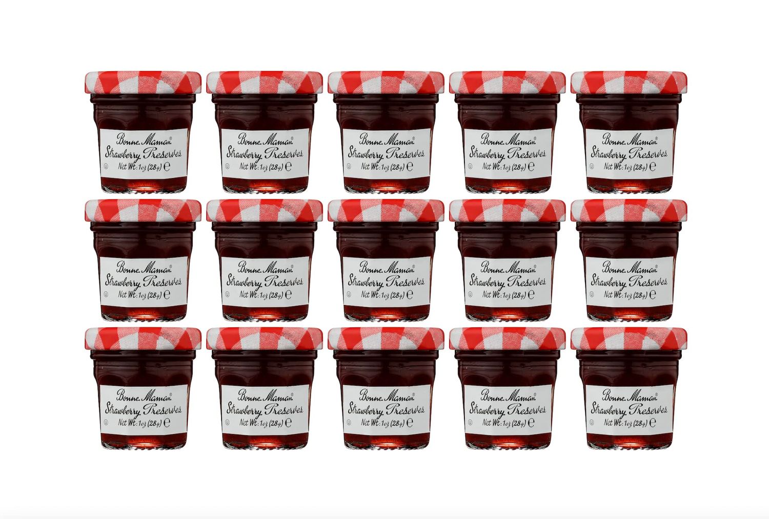 Bonne Maman Strawberry Preserves, 1 Ounce Jars (Pack of 15)