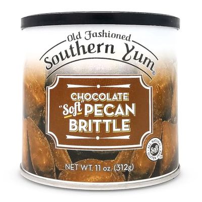 Southern Yum Milk Chocolate Pecan Brittle, Soft, Buttery Brittle, Gluten Free, Made in Small Batches