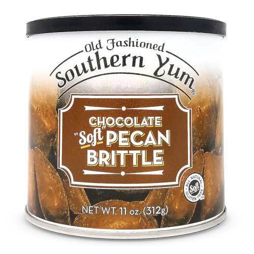 Southern Yum Milk Chocolate Pecan Brittle, Soft, Buttery Brittle, Gluten Free, Made in Small Batches