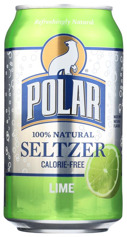 Polar Seltzer Water, Lime, 12 fl oz