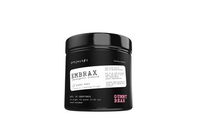 Project 1 Embrax: Thermogenic Preworkout Fat Burner Men Women - Best Belly Fat Burners for Women Men, L-Carnitine Supplement Pre Workout Powder for Men Women [30 Servings] - Gummy Bear