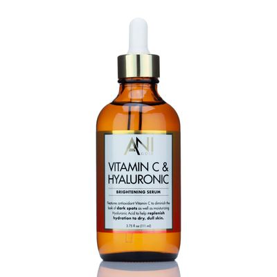 Anigold Vitamin C Hyaluronic Acid Facial Serum Skin Care Anti-Aging Moisturizer Potent Face Skincare Booster For Dry Skin, Age Spots, Wrinkle Repair, Dark Spots, Fine Lines, Large 3.75 Fl Oz