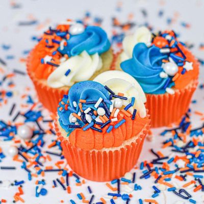 Sprinkles for Cake Decorating Edible Cake Decorations Fancy Orange Sprinkles Blue Sprinkles for Cupcake Decorations Ice Cream Toppings, Cake Decorations Edible Cake Sprinkles for Cupcake Decorating