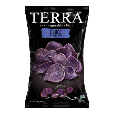 Terra Vegetable Chips, Blues Chips with Sea Salt, 5 Oz (Pack of 12)