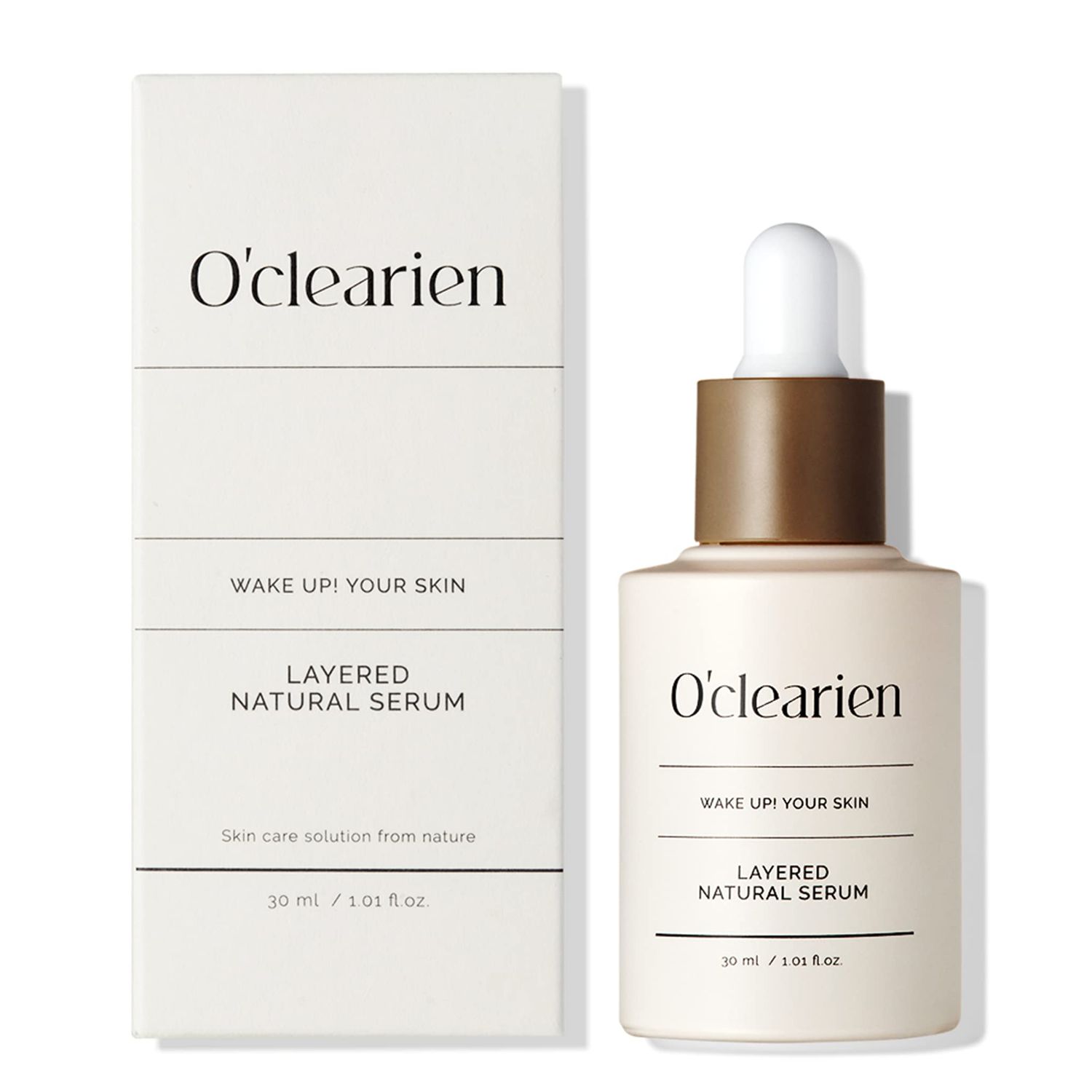 [O&#39;CLEARIEN] Layered Natural Serum 1.01 fl.oz Hydrating with Hyaluronic Acid, Soothing, Non-irritating for Sensitive Skin, Natural Ingredients, Paraben Free, Boosting Serum