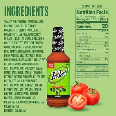 Zing Zang Bloody Mary Mix Variety Pack, (2) Original (1) Blazing Bloody Mary, Non-Alcoholic Cocktail Mixer, 32 Fl Oz Bottles (Pack of 3)