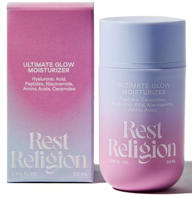 Rest Religion Ultimate Glow Moisturizer with Peptides, Ceramides, Hyaluronic Acid, Niacinamide, Face Moisturizer for Dry, Stressed Dull Skin