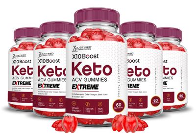 (5 Pack) X10 Boost Keto ACV Gummies Extreme 2000MG X 10 Boost Keto Gummies Apple Cider Vinegar Formulated with Pomegranate Beet Juice Powder B12 Vegan Non GMO 300 Gummys