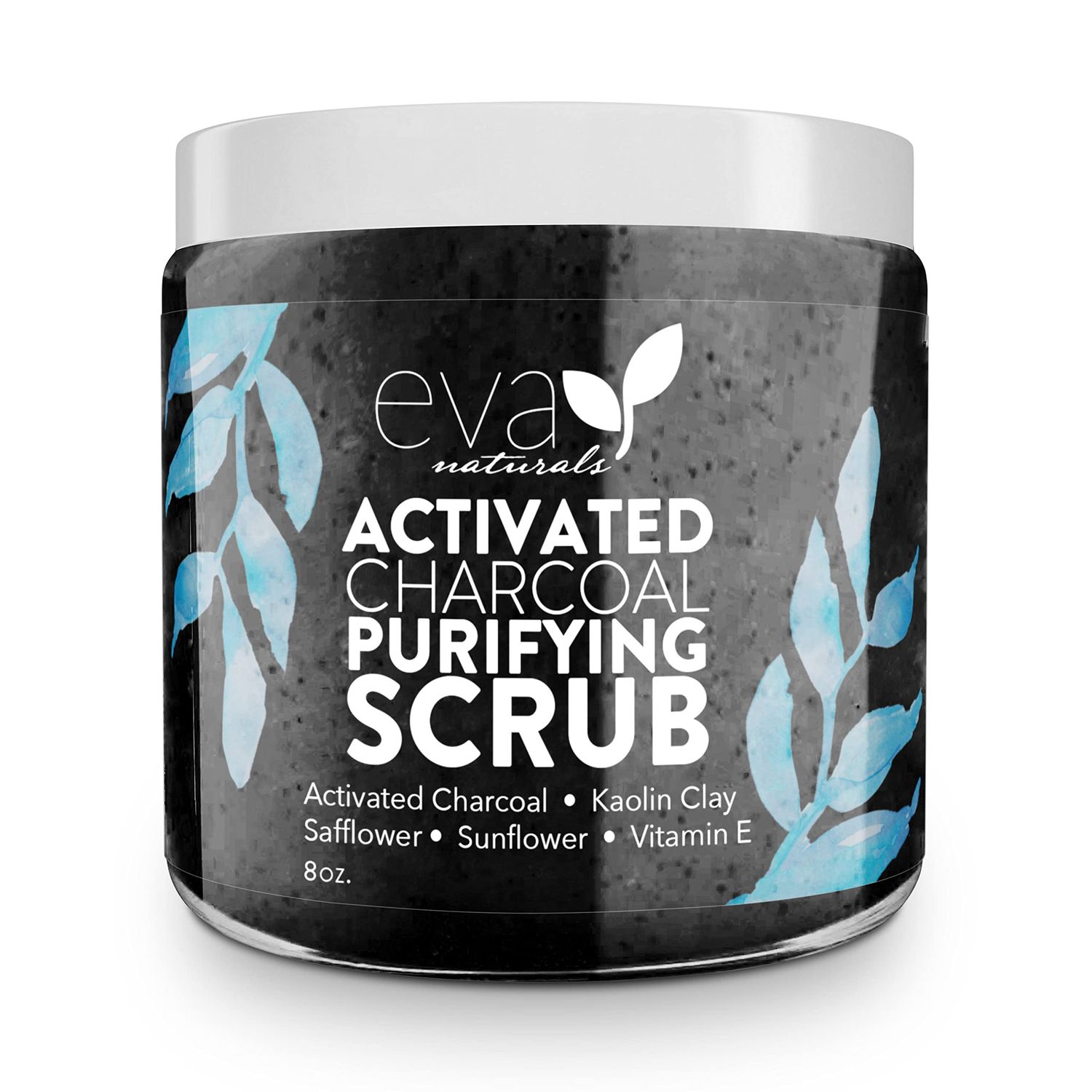 Eva Naturals Activated Purifying Charcoal Scrub- Facial Exfoliator and Exfoliate for Face