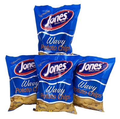 Jones&#39; Potato Chips, 2.25 oz (Wavy Original) Pack of 4
