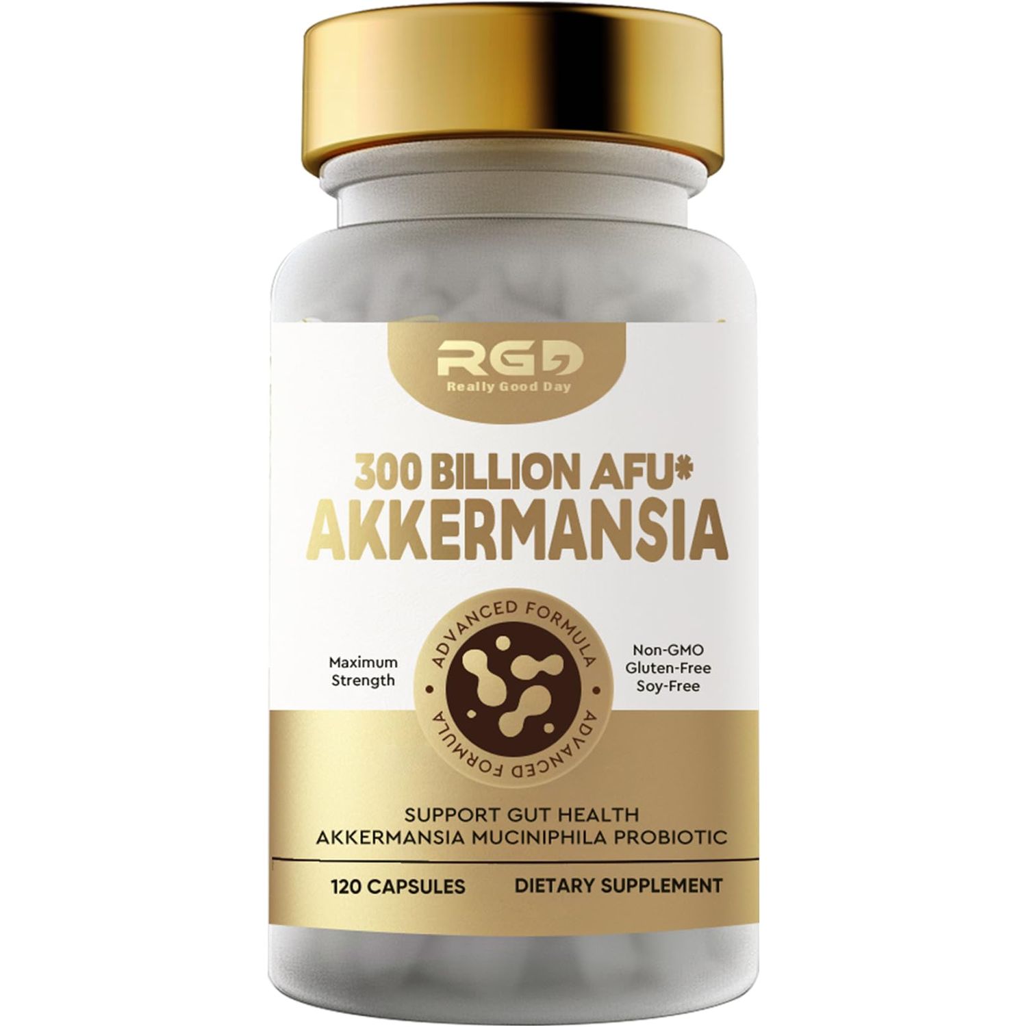 RGD Akkermansia Probiotics, 300 Billion AFU Probiotics for Digestive Health, Digestive Supplement Enzymes with Probiotics and Prebiotics