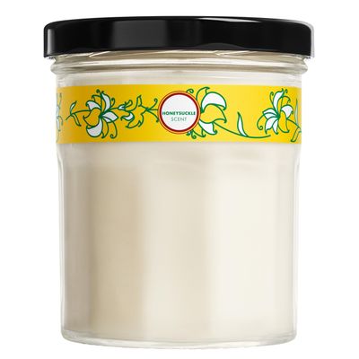 MRS. MEYER&#39;S CLEAN DAY Soy Aromatherapy Candle, 25 Hour Burn Time, Made with Soy Wax and Essential Oils, Honeysuckle, 4.9 oz