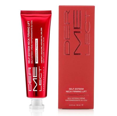 Dermelect Self-Esteem Neck Firming Lift Professional for Neck - Anti Aging Cream with Agefinity, Squalene, Green Tea Toning Hydrating Firming Treatment for Crepey Sagging Skin, Tech Neck 2 oz
