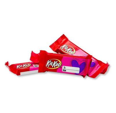 Valentine&#39;s Day Klt Kat Milk Chocolate Wafer Miniatures, ToFrom Gift Wafer Candy Bars, 2 Lb Bulk Pack