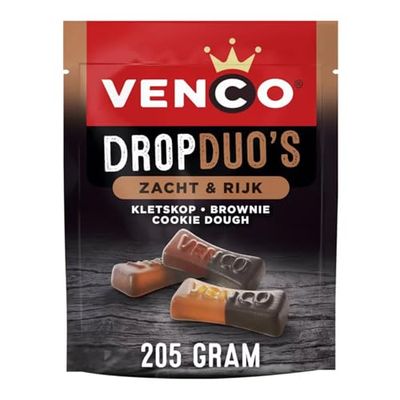 Venco Dropduo&#39;s Zacht Rijk I Soft Rich Brownie Cookie Dough Liquorice I 205 g 7.23 ounce