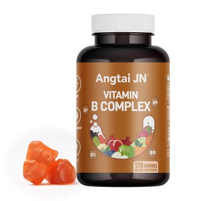 Vitamin B Complex Gummies for Adult - 120 Count, Apple Flavor, Chewable Supplement with 8 Essential B Vitamins (B1, B2, B3, B5, B6, B7, B9, B12) - Vegan, Supports Energy, Metabolism Overall Health