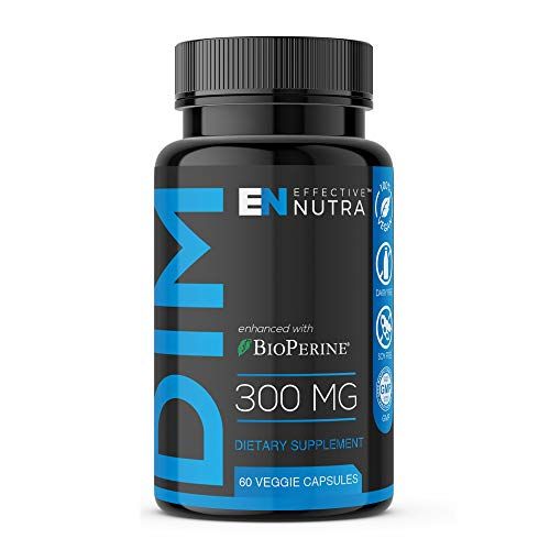 Effective Nutra Dim Supplement 300mg Capsule - Extra Strength Diindolylmethane DIM BioPerine - Estrogen Blocker for Men Women - Estrogen Balance, Metabolism, Hormone, Menopause, Acne, PCOS