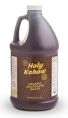 Holy Kakow Organic Chocolate Syrup - Organic Chocolate Sauce, Organic, Add to Mochas, Waffles, Ice Cream, Made with Colombian Sugar, Real Food Ingredients, Specific Flavor - 64oz